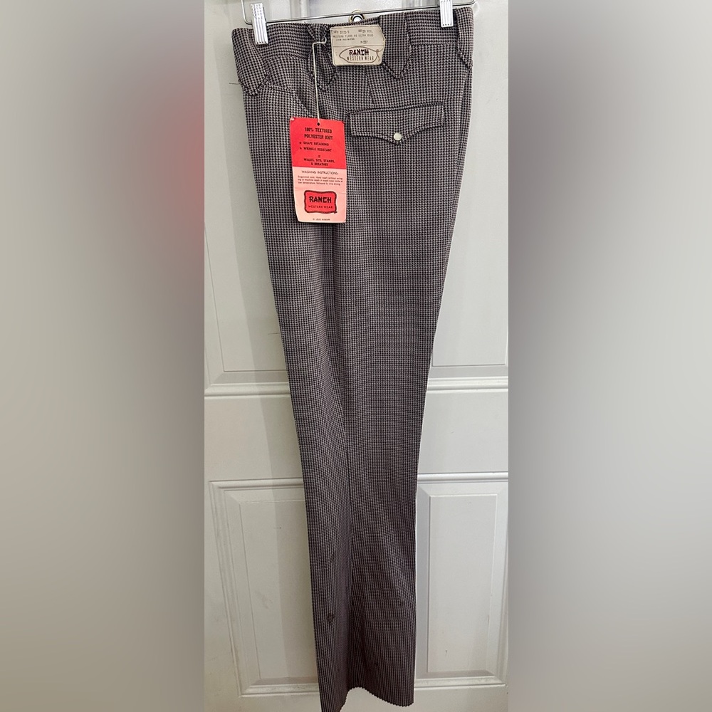 70s VINTAGE Ranch Western Wear Pants , PEARL BUTTONS 29x37